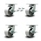 Service Caster 6 Inch Heavy Duty Semi Steel Cast Iron Caster Set with Brake and Swivel Lock SCC-KP92S630-SSR-SLB-BSL-4 - alternate 1